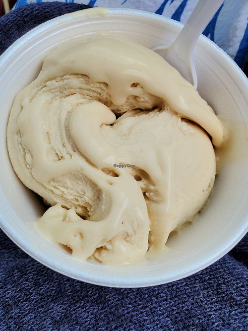 Peanut butter ice cream! It is so good. at Kenny's Grill & Ice Cream in Chambersburg