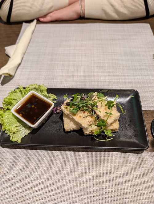 Vorspeise: gebackener Tofu at Chinarestaurant zum Goldenen Panda in Baden