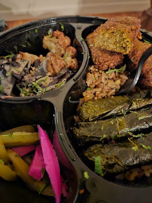 Vegan platter  at Ayat in Princeton