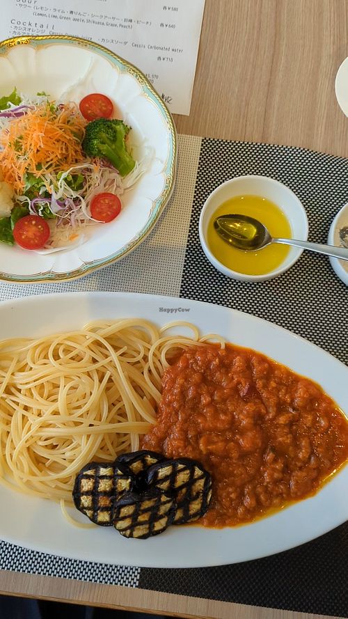根菜と大豆ミートのボロネーゼ at Restaurant Pinomonte - レストラン「ピノモンテ」 in Matsuyama