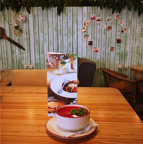 beetroot soup at Cafe Ukrop II in St Petersburg