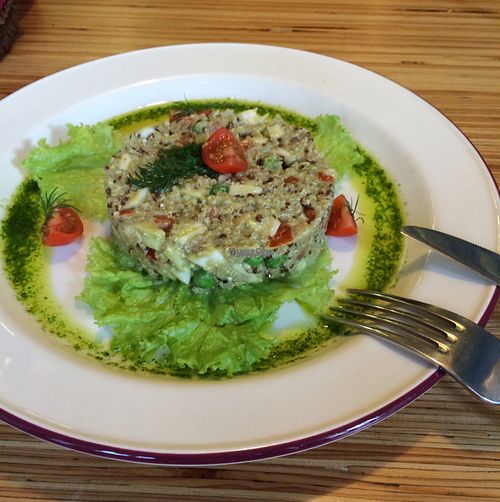 Quinoa salad at Cafe Ukrop II in St Petersburg