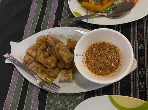 Fried spring rolls (ask without eggs)  at Vita Restaurant in Muang Ngoy