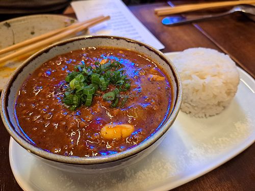 Vegan sauce and rice at Natsu in Montreal