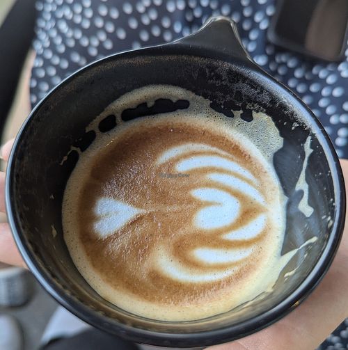 Cappuccino coconut milk at Crane in Abu Dhabi