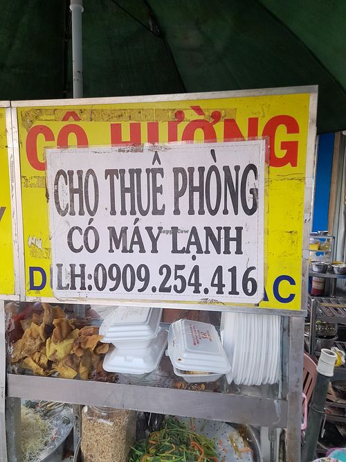 Sign at Bun Xao Chay 265 - Food Stall in Ho Chi Minh City
