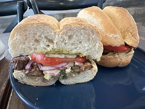 Sabich sandwich, no egg specified (daytime menu)  at The Queensboro in Jackson Heights