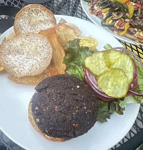 Veggie burger  at The Queensboro in Jackson Heights