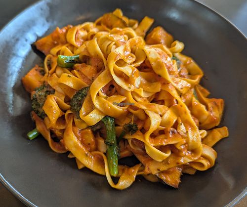 Vegan authentic Tagliatelle at General Roberts Hotel in Newcastle