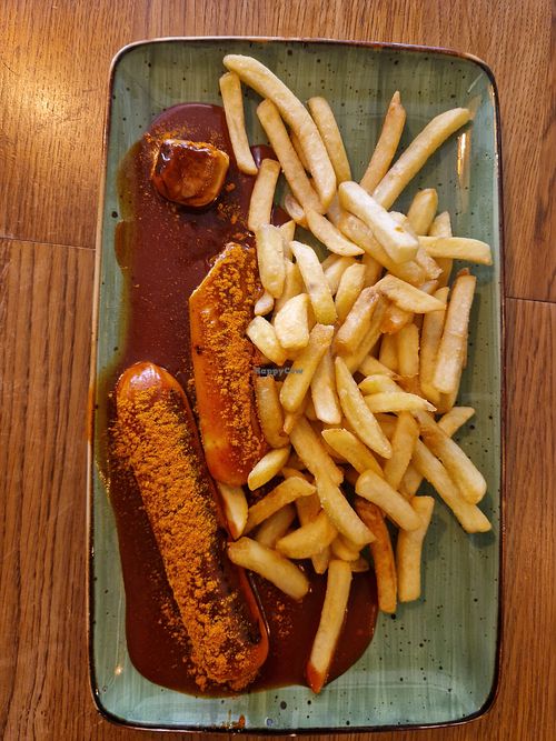 Vegane Currywurst at Schwarzer Kater Karlsruhe in Karlsruhe