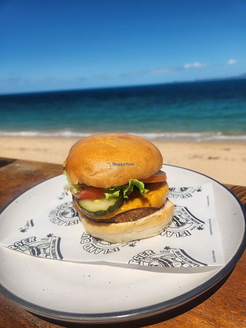 Delicious Vegan Cheeseburger! at Island Burger in Magnetic Island