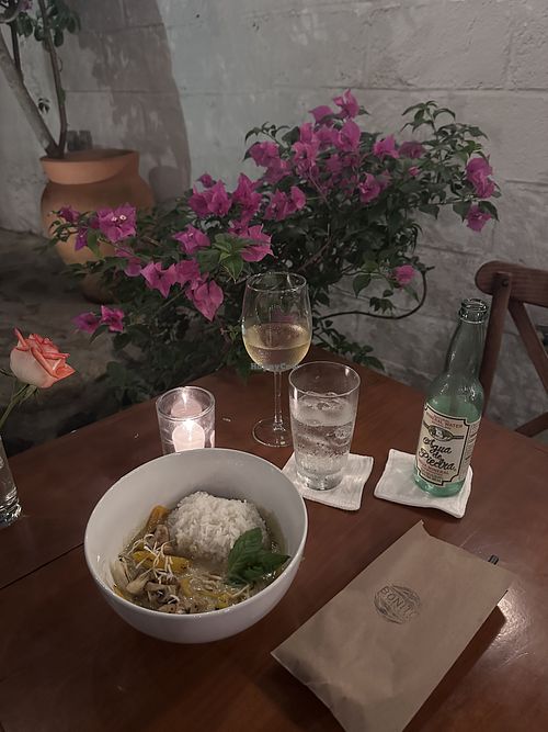 Vegan Yellow Vegetable Curry  at Bonito Kitchen & Bar in Puerto Vallarta