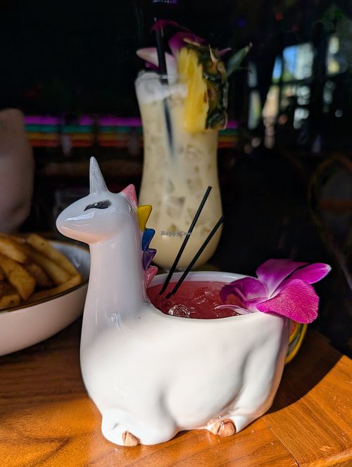Cocktails are better in a unicorn cup at Dreamland in Seattle