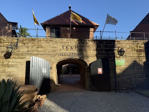 The restaurant is inside fort zeelandia  at Baka Foto in Paramaribo