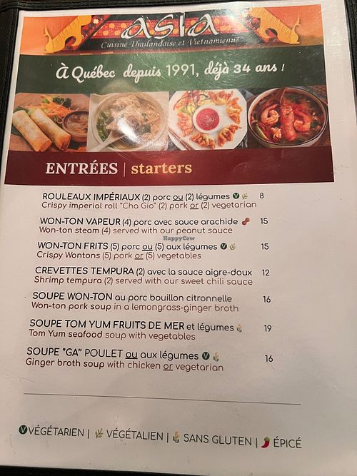  at Asia Restaurant in Quebec