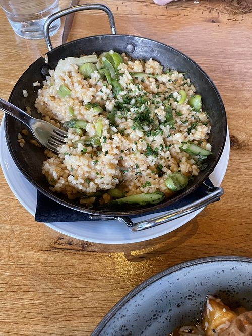 Vegan paella  at Catalyst Restaurant in Cambridge