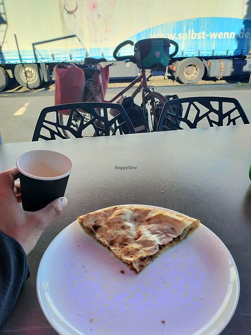 Some Lobiani and Americano at Cafe Arte in Zestafoni