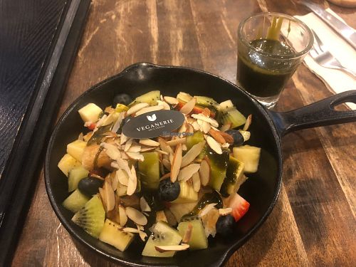 Fruit & Nut Roti with coconut sauce at Veganerie - Mercury Ville in Bangkok