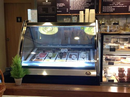 Ice Cream case at Veganerie - Mercury Ville in Bangkok