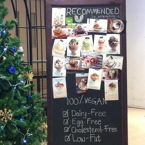 Recommendation board at Veganerie - Mercury Ville in Bangkok