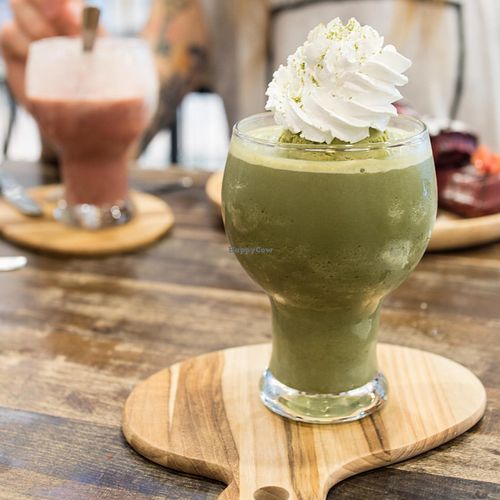 Vegan Matcha Frappe at Veganerie - Mercury Ville in Bangkok