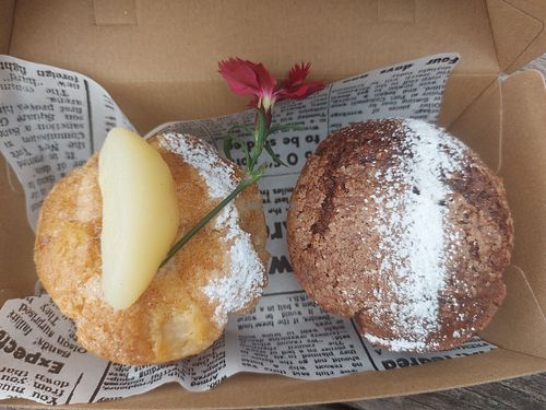 Vegan cakes (pear & jaffa) at The Chapel in Burnie