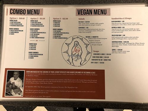 Vegan options at The Magnificat Cafe in Jacksonville