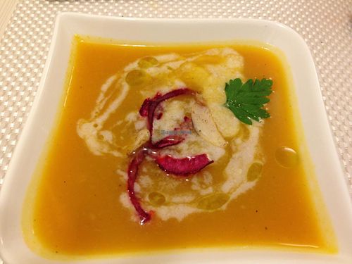 LoVegan pumpkin soup at LoVegan in Bucharest