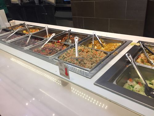 the buffet / also have various noodle soups and a salad to choose from at Loving Hut in Santa Clara