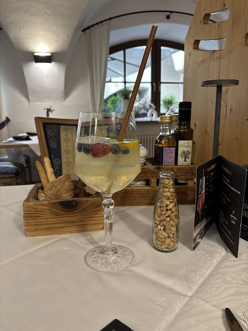 limoncello prosecco drink  at Kolpinghaus Sterzing in Vipiteno