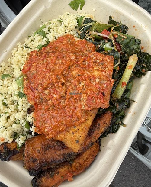 Romesco plate 🤍🌱  at DIG in Ashburn