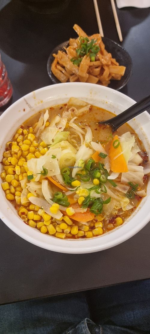 Spicy Miso Ramen and Spicy Bamboo Shoots at Little Ramen Bar in Melbourne