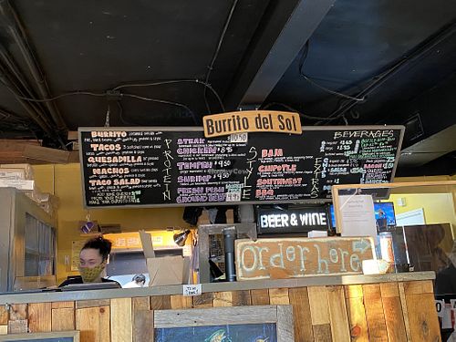 Menu at Burrito del Sol in Fort Walton Beach