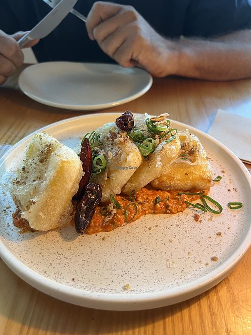 Crispy Pumpkin Khao Jee Rice Cakes  at Dee Den in Buderim