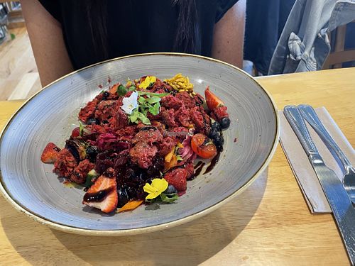 Beetroot falafel salad bowl  at The Earn Coffee Shop in Perth