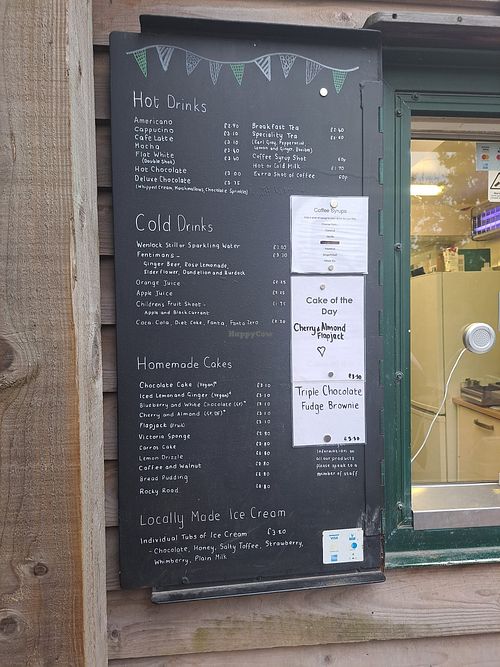 Drinks and desserts at Haughmond Hill Café in Shrewsbury