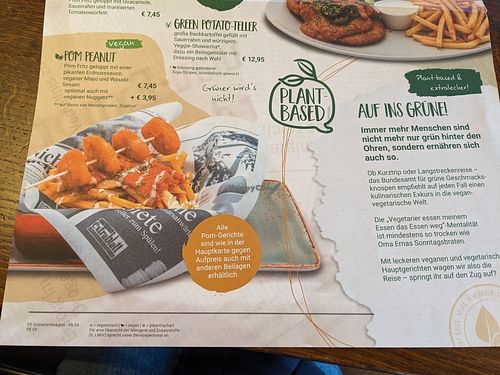 Menu at Café Extrablatt in Olpe