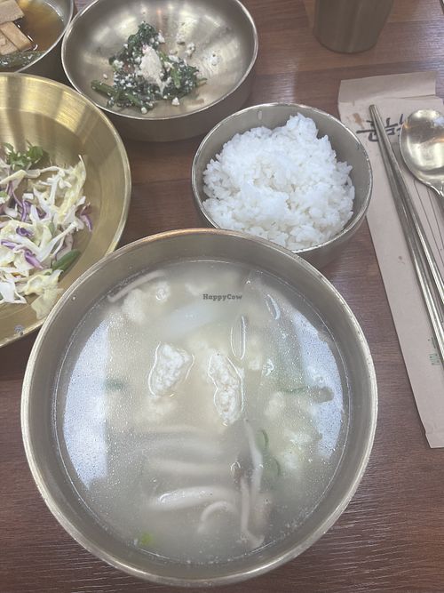 Vegan tofu stew  at Green Gram Flower in Jeonju