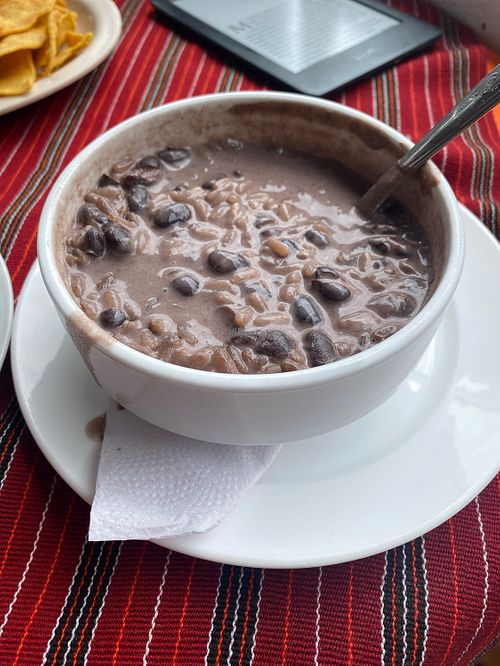 Rice and beans  at Holy Tortillas Restaurant in Santa Cruz La Laguna