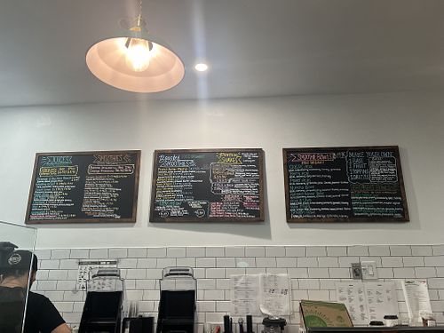 Smoothie and juice menu  at Healthy Frenchy in New York City