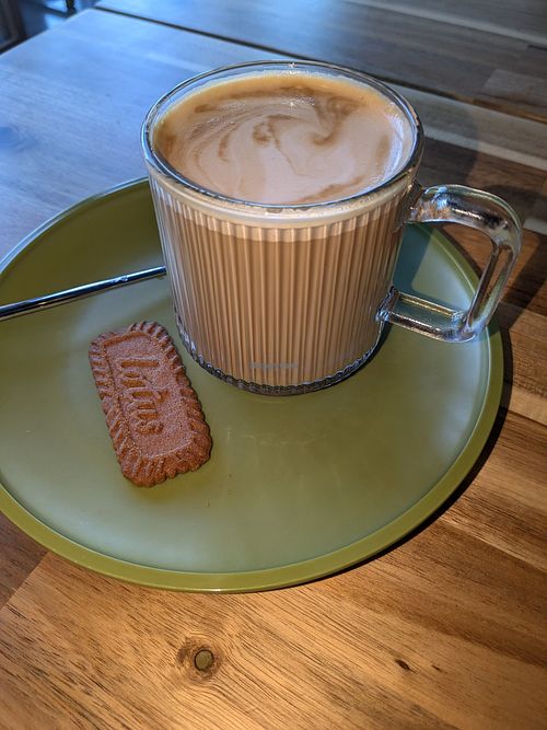 Almond milk latte at KENSLEY'S Açaí & Café in Chesapeake