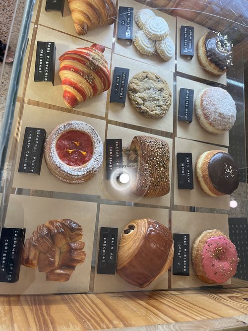 Bakery goods #Veganuary at Slow Bloom Coffee Cooperative in Redlands