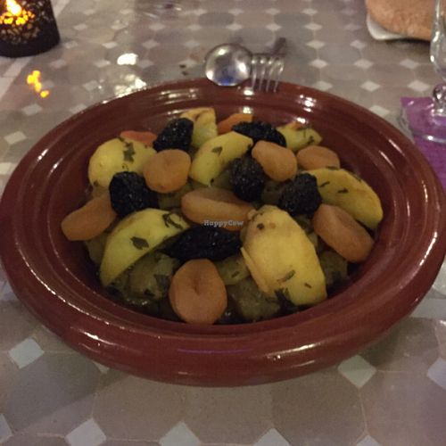 artichoke and pea tajine at Dar Attajalli in Fes
