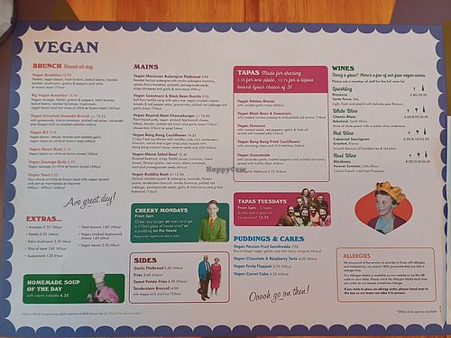 Separate vegan menu at Lounges - Zafferano Lounge in Saffron Walden