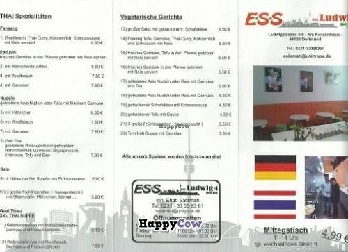 menu at ESS Bei Ludwig in Dortmund
