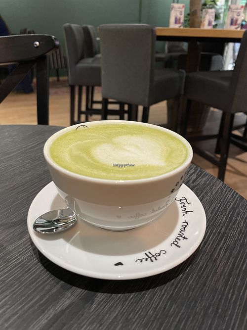 Matcha latte with oat milk  at Robert's Coffee - Oulu Ideapark in Oulu