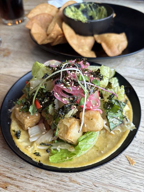 This fusion taco was vegan   at Tinga Kim Taqueria in Toronto