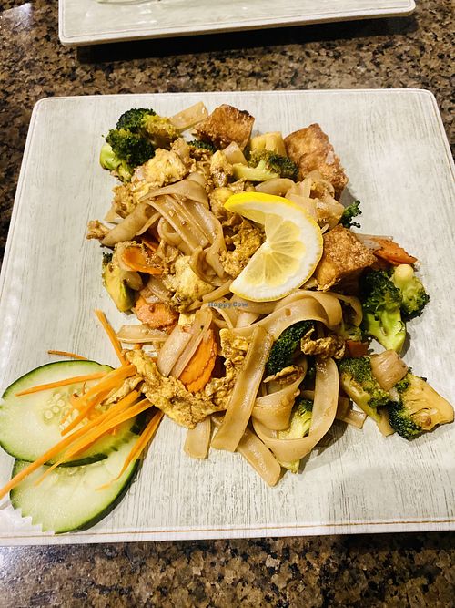 Pad See Ew with tofu  at Keziah's Kitchen in Pine City