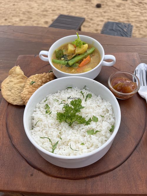 Vegetable curry  at Reggae Bar in Boossa