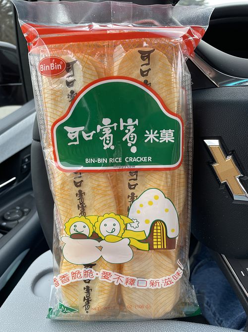 Yummy rice crackers  at Dinosaurs in Pacifica